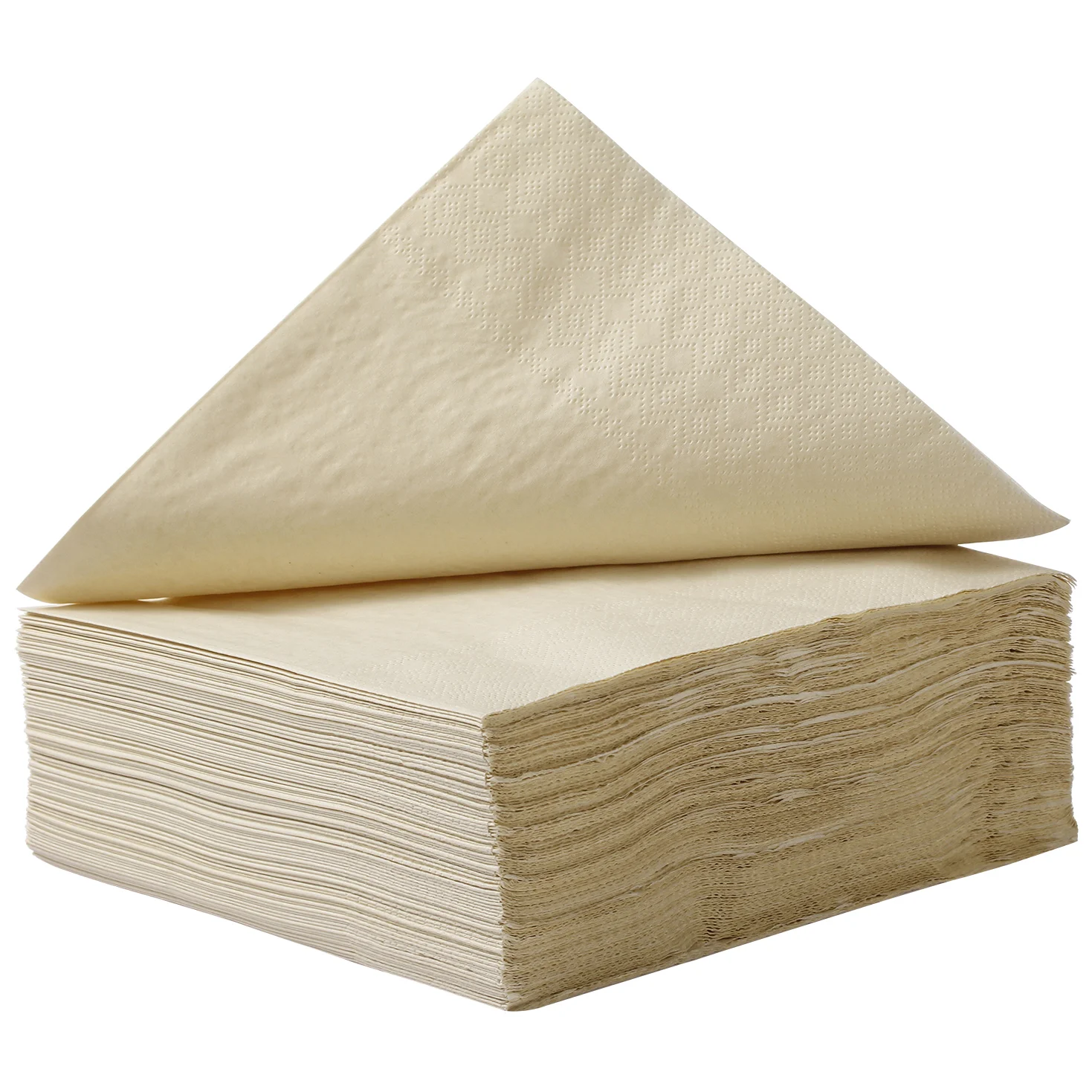 Lekoch 13*13 Inch Eco-friendly Bamboo Paper Dinner Napkins Disposable Brown Napkins for Party Wedding Bbq RV Luncheon