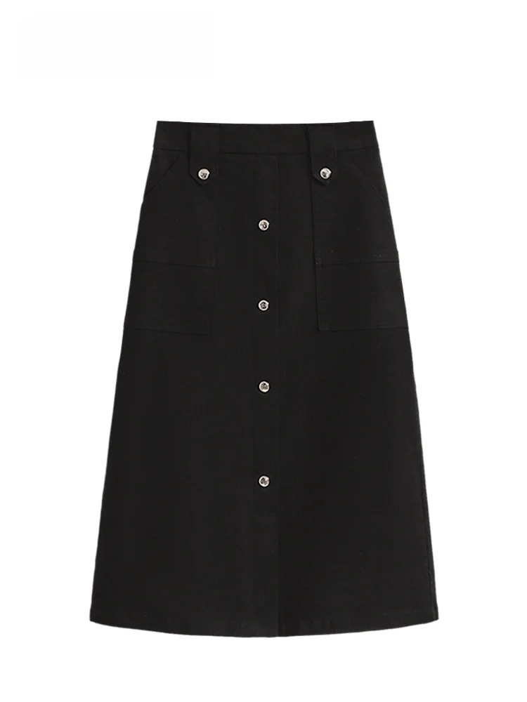 

plus Size Denim Skirt Casual Style Women's Fashion Spring New High Waist Cotton Blend A-Line Skirts for Plump Sister