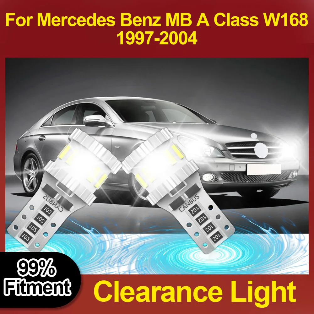 

W5W T10 194 168 Прожектор 12 В Светодиодная лампа автомобиля 3400LM Plug And Play для Mercedes Benz MB A Class W168 1997 1998 1999 2000-2004