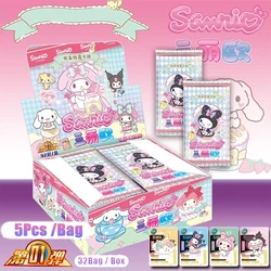 Sanrio Kuromi Hello Kitty parlayan kart karikatür benim melodi Cinnamoroll tahsil oyun ticaret kartı çocuk oyuncağı noel hediyesi