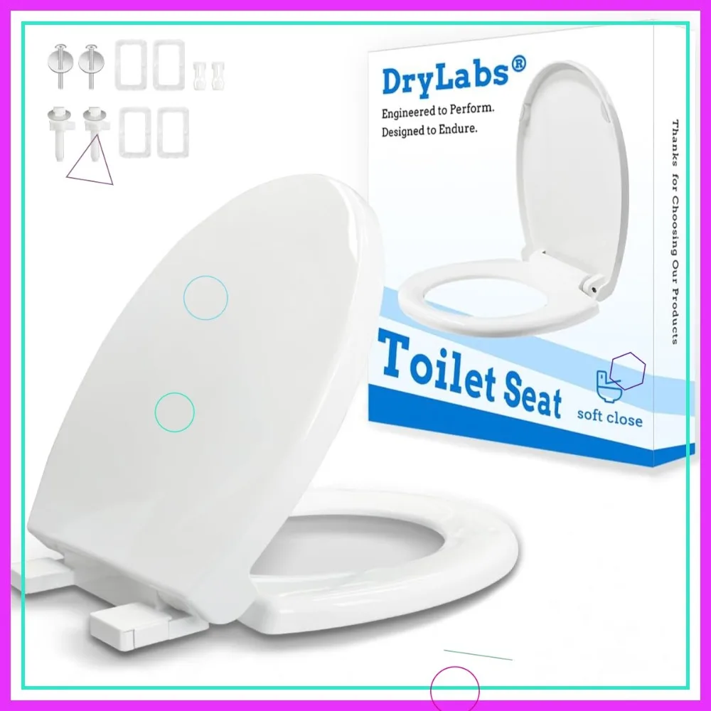 

Round Toilet Seat 16.5'' with Soft Close, Durable PP Lid, Easy Install & Removal for Most Toilets