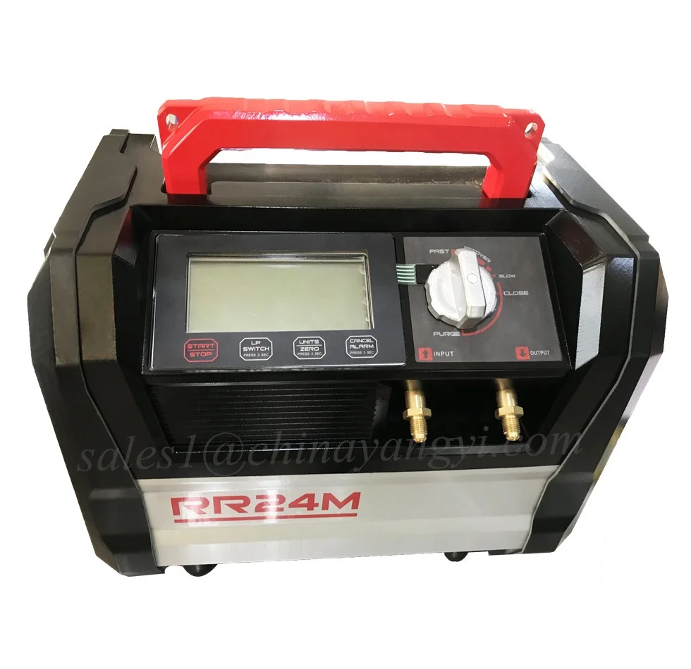 Oil Free Dual Cylinder Compressor Digital Display Auto Service Refrigerant Recovery Machine for R134A R1234YF