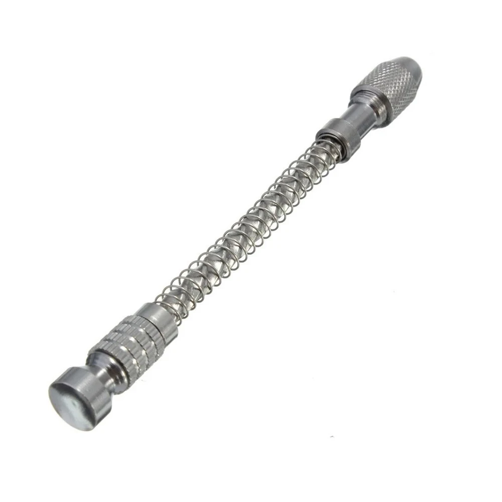 Bit Hand Drill Push Silver Tools Woodworking 0.1-2mm Drill Bit Drilling For Carving Mini Semi-Automatic Manual