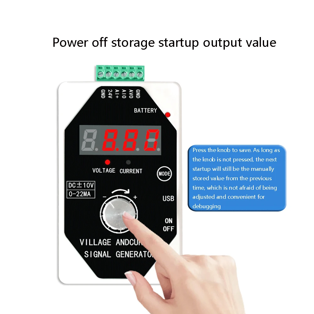 Handheld Signal Generator 0-4-20mA Voltage Current 0-10V/0-5V/0-3V/0-1V Output Checker Tester Monitor