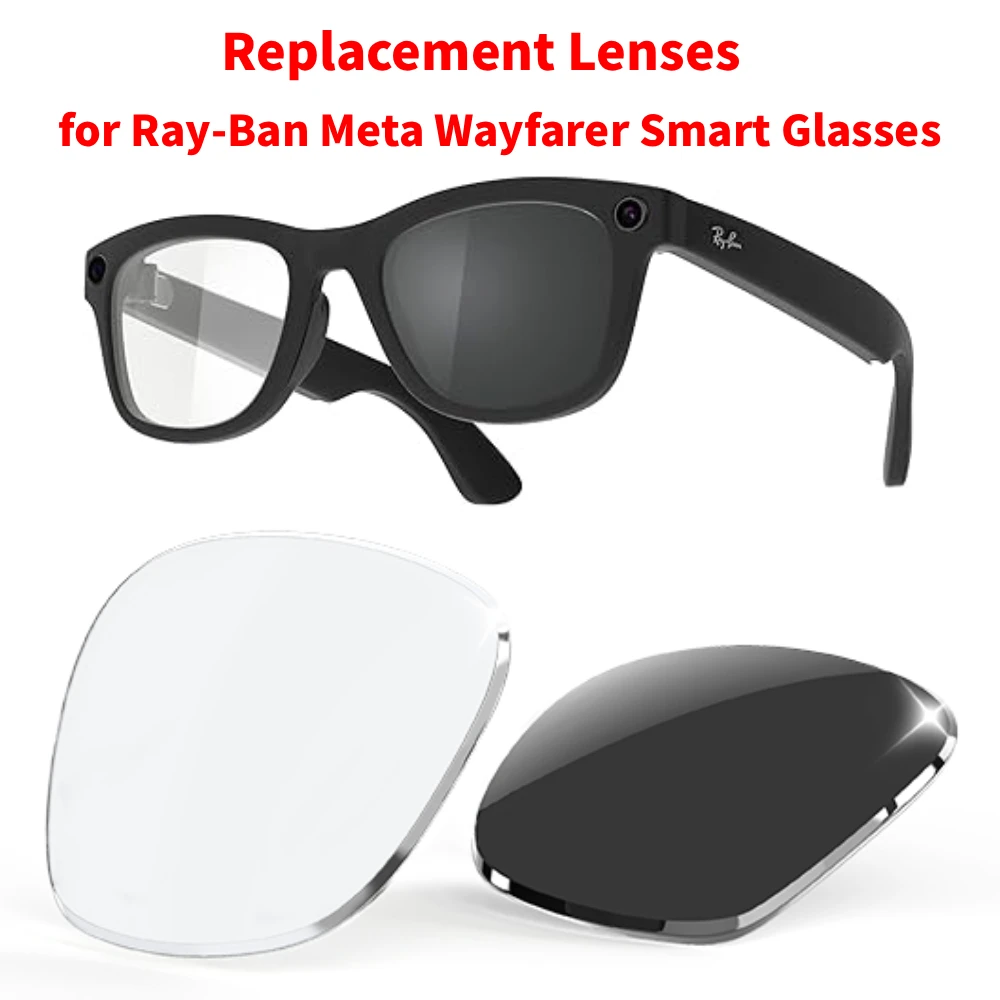 Soczewki fotochromowe z ochroną UV do okularów Ray-Ban Meta Wayfarer Smart Glasses AMVR, soczewki zamienne RW4006, RW4008 i RW4012 Gen1/2