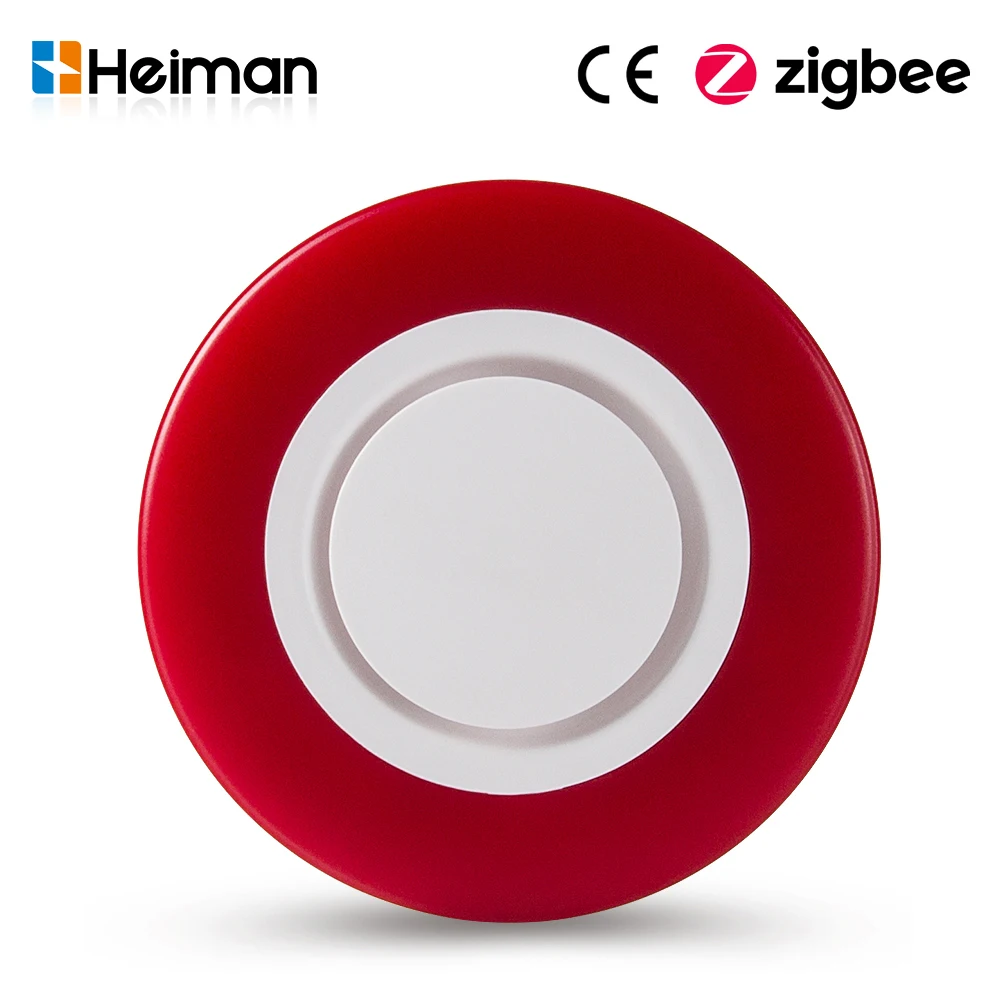 HEIMAN Zigbee 3.0 inteligentna lampa stroboskopowa syrena alarm dźwięk z dużymi dźwiękami 95DB, aby zagrozić złodziejowi HA1.2