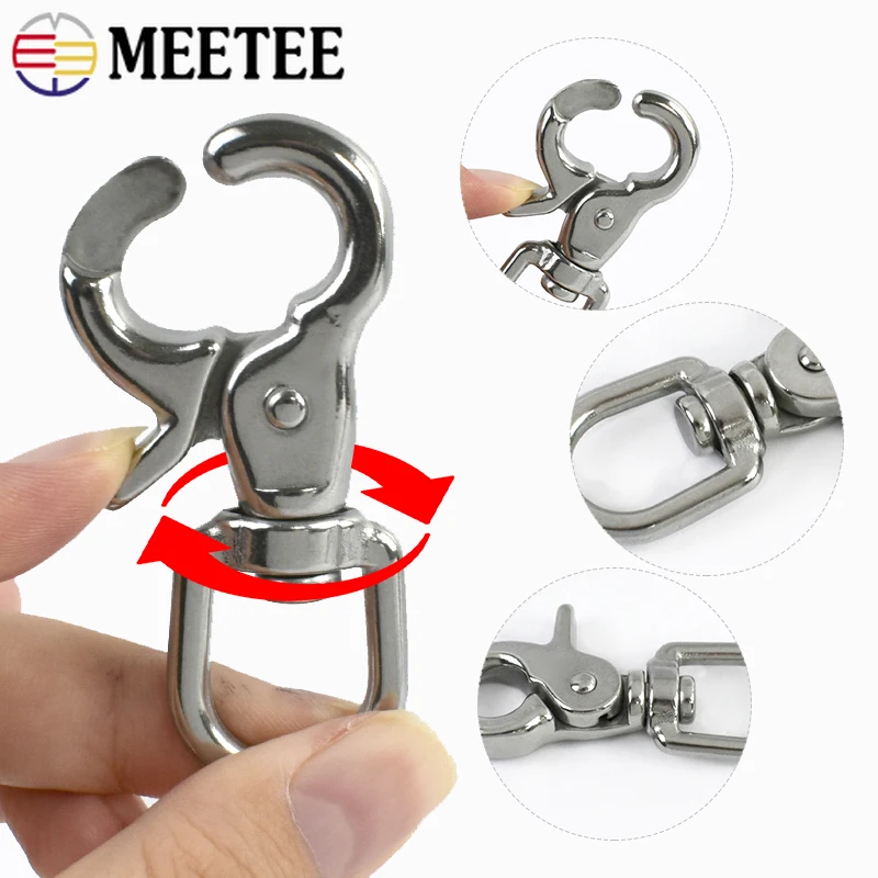 

2/3/5Pcs 65mm Swivel Trigger Snap Hook 304 Stainless Steel Buckle Keychain Carabiner Dog Collar Clasp DIY Hardware Accessories