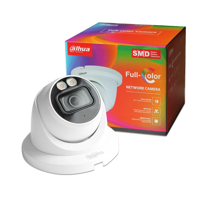 Dahua 4mp 4k smart dual light netzwerk kamera wiz sense smd voll farbige nachtsicht überwachung 8mp ipc HDW2449TM-S-IL mikrofon ir 30m