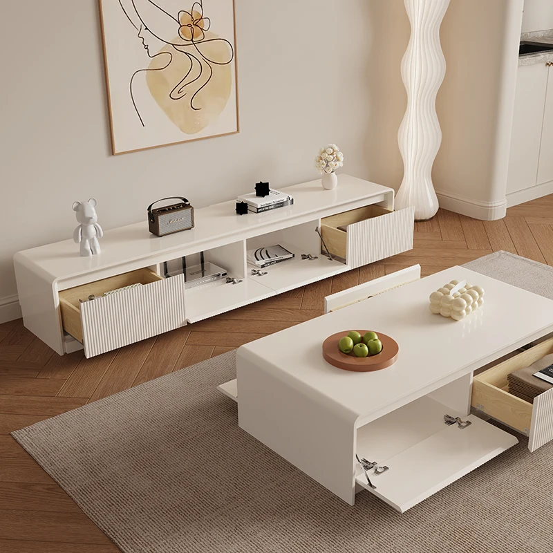 

Легкая роскошная подставка для монитора Mueble, вертикальный шкаф для телевизора, скандинавский кремовый напольный светильник для гостиной, развлекательного центра, мебель