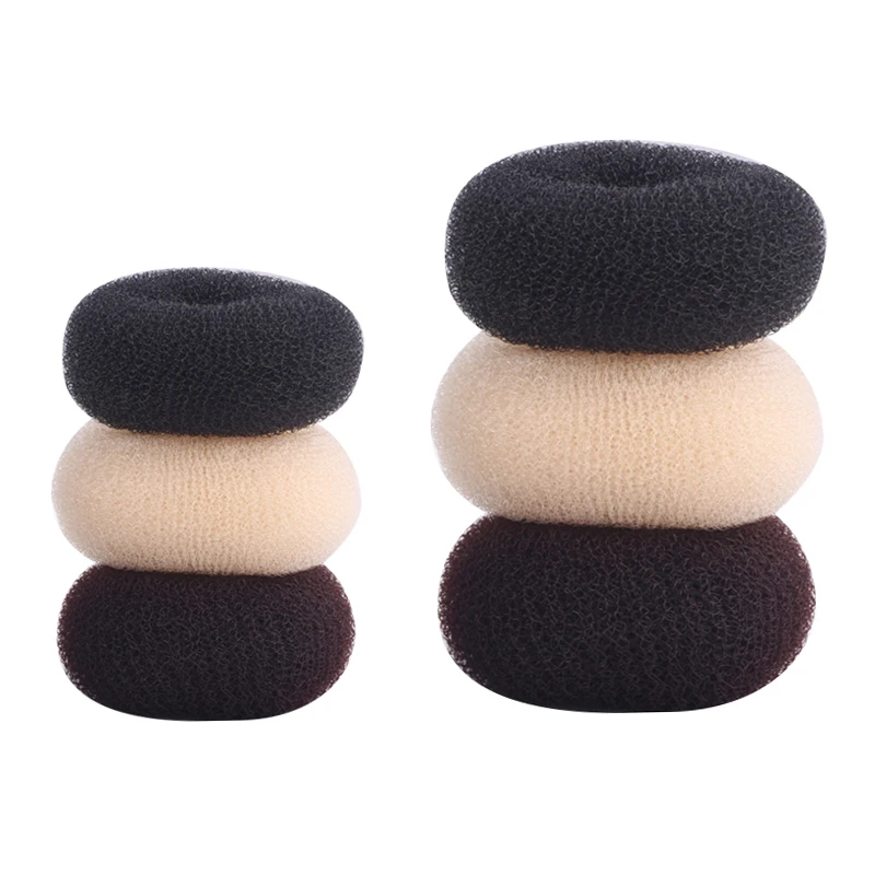 Ivory Black Brown Color Magic Foam Sponge French Hair Bun Maker Donuts Women Girls Styling Tools Accessories Braiding