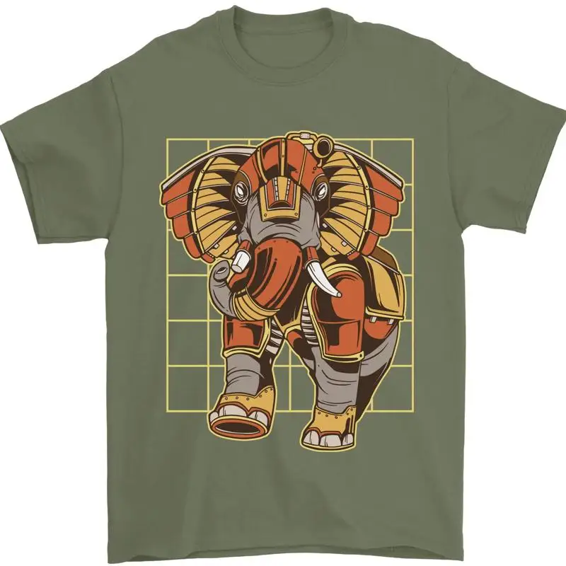 

Steampunk elephant t-shirt men's 100% cotton