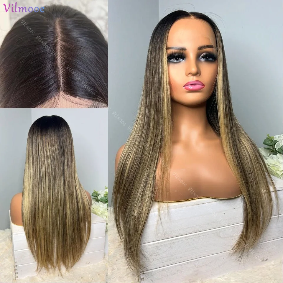 

Highlight Ash Blonde Straight Human Hair Wigs 180% Density Preplucked Brazilian Remy Hair Wigs 13x4 Transparent Lace Front Wigs