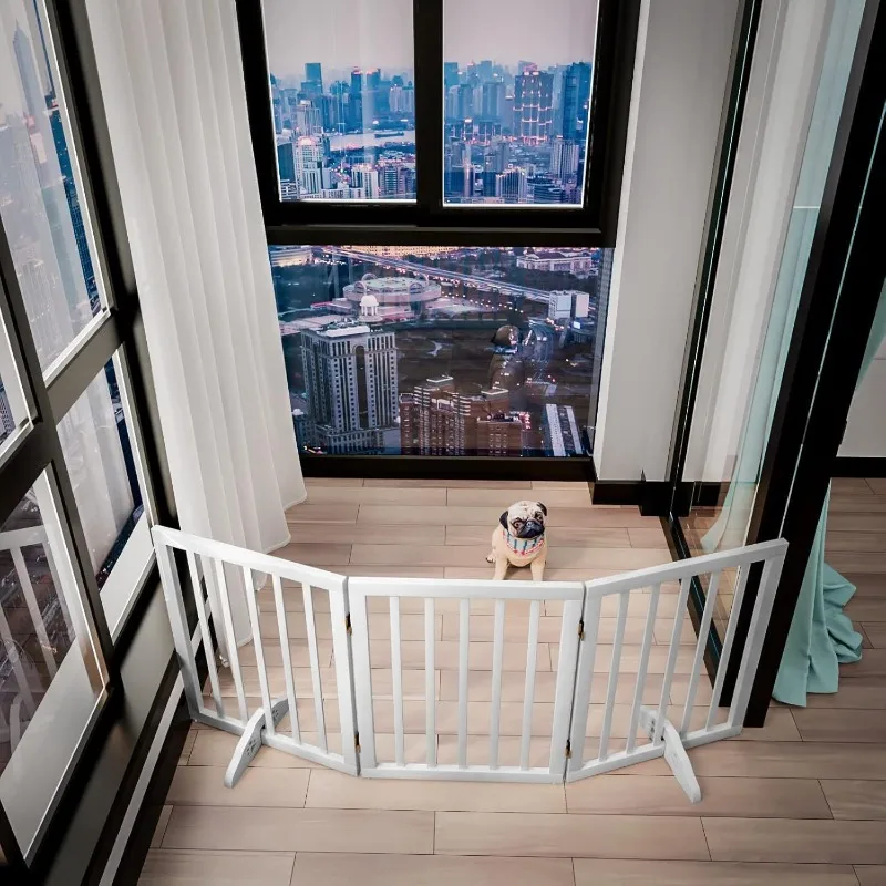 باب خشبي قابل للطي لأسوار الكلاب وأقسام الكلاب للحماية #2