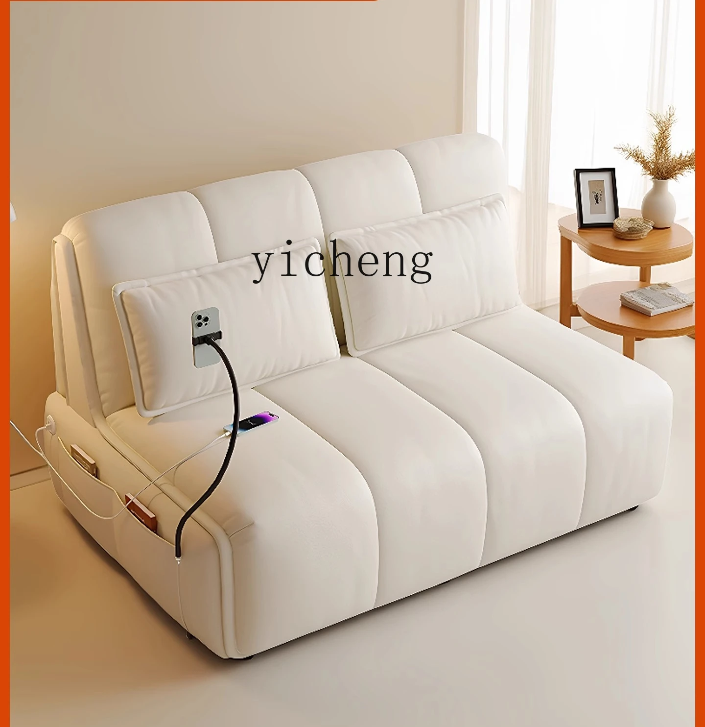 

ZYA sofa bed electric living room study folding telescopic dual-purpose intelligent multi-functional single double bed
