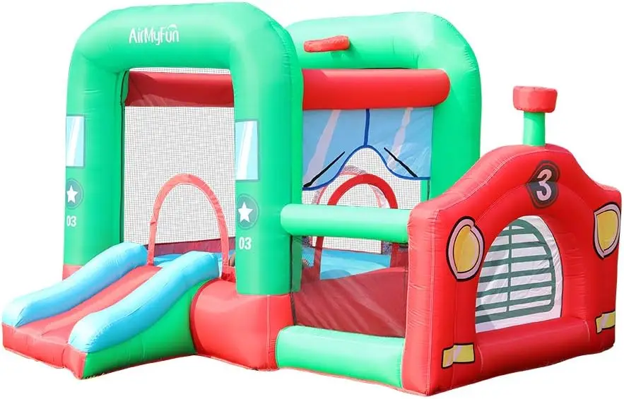 Springhuis voor kinderen 3-12 opblaasbare glijbaan Springen springkasteel opblazen peuter springkasteel voor kinderen buiten met glijbaan en B