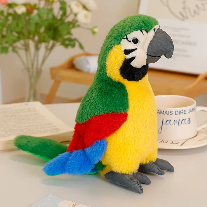 24CM Simulierte Papagei Plüsch Spielzeug Weiche Angefüllte Cartoon Tier Vogel Puppe Nette Sittiche Puppe Beschwichtigen Geschenke – Detail 3
