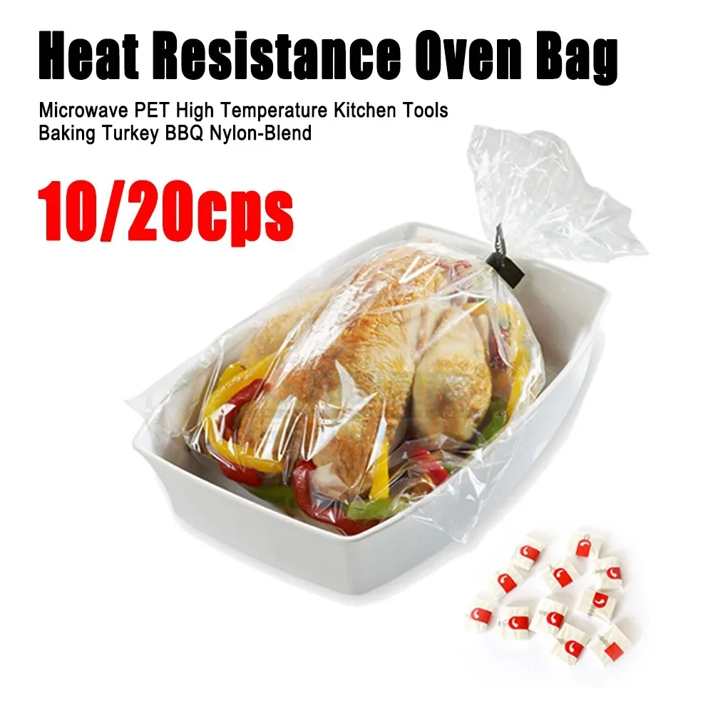 10/20pcs Heat Resistance Roasting Turkey Bag  Cooking Oven Bag Slow Cooker Liner Baking Crock Pot Liners  Kitchen Accessories