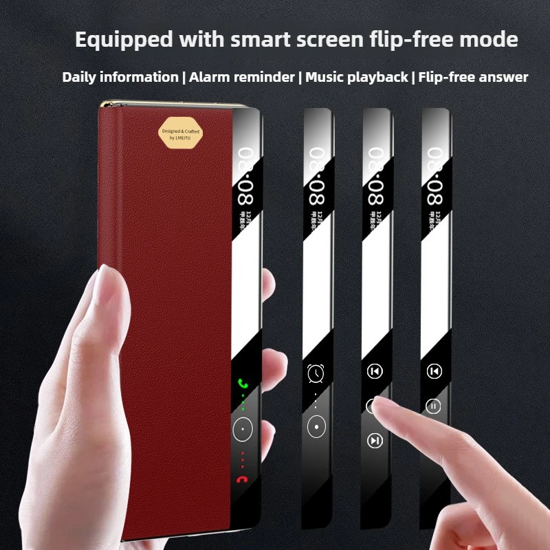 Luxurious Technology Leather for Huawei Mate X6 Case New magnetic wristband bracket anti-fall for Mate X6 diancang version Case
