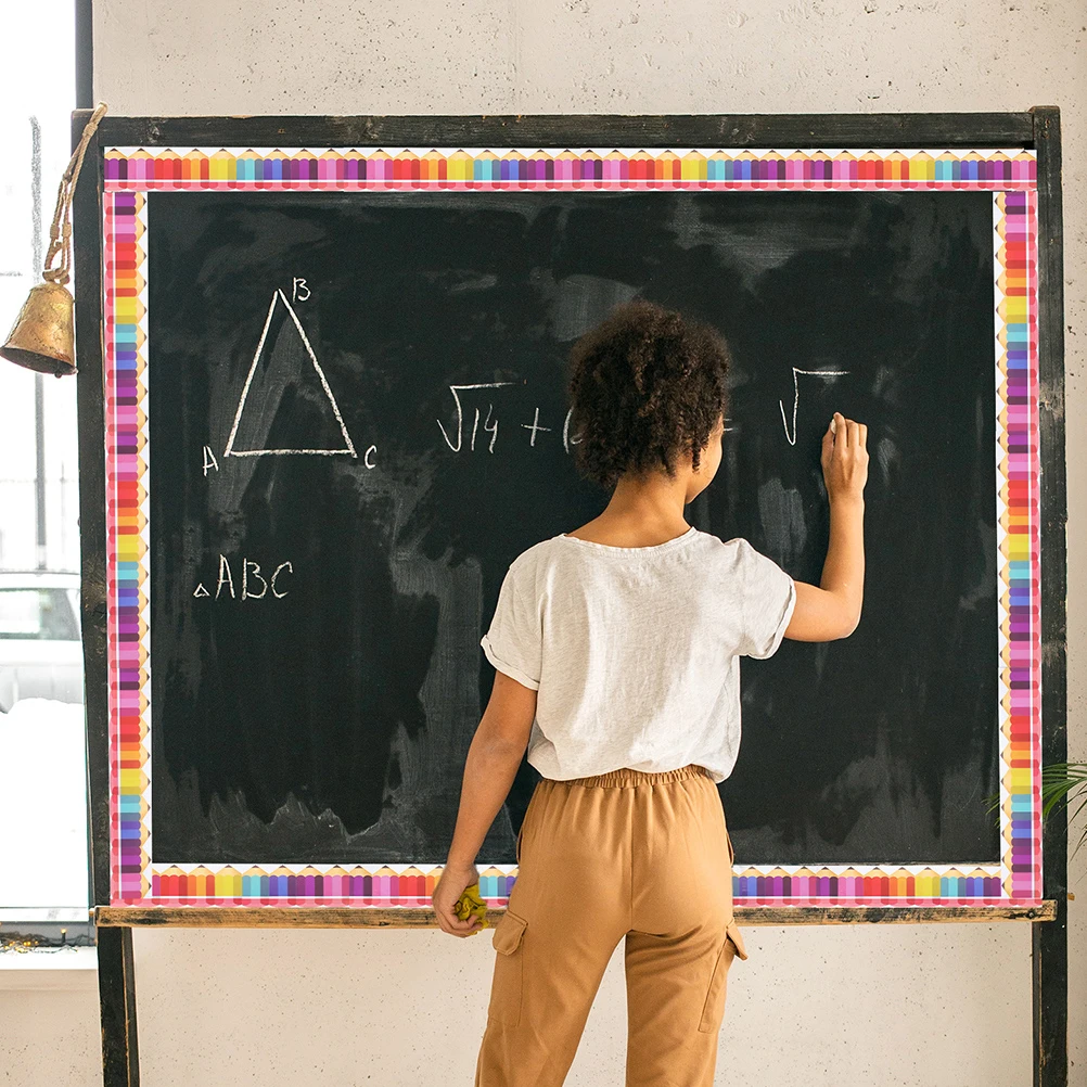 

2 Rolls Board Border Stickers Bulletin Boards Blackboard Notice Copper Plate Borders Straight Edge