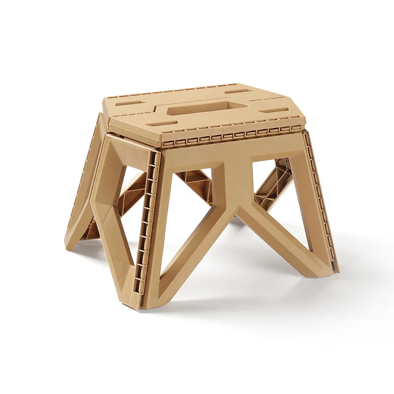 Outdoor Portable Folding Square Stool Plastic Low Stool Home Camping Fishing Kids Foot Stool