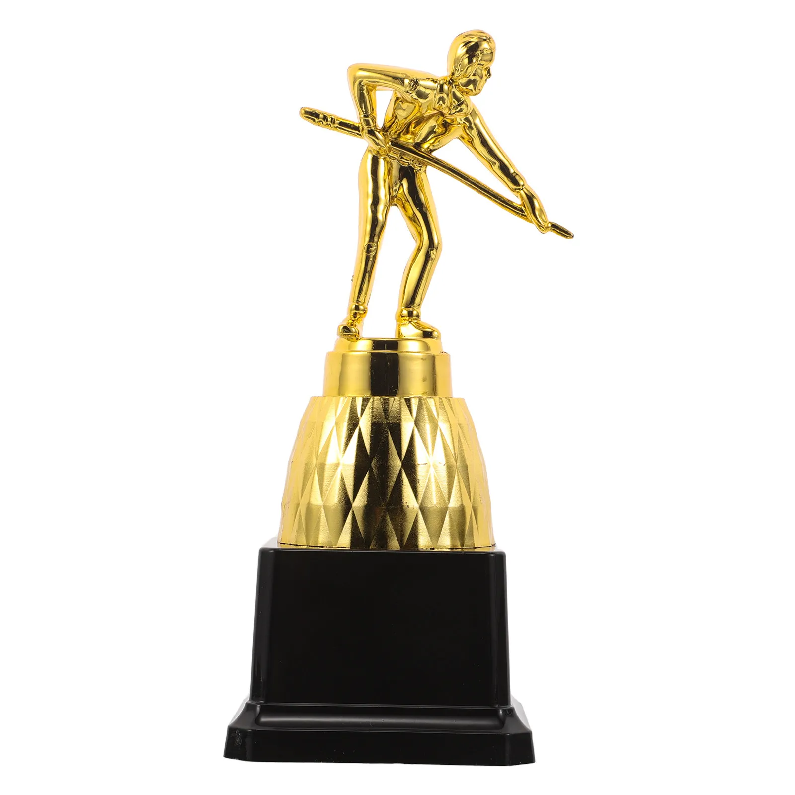 

Snooker Trophy Cup Gold Finish 3D Billiard Player Statue Plastic Tournament Award Trophy for Pool Competition Party Favor Prize