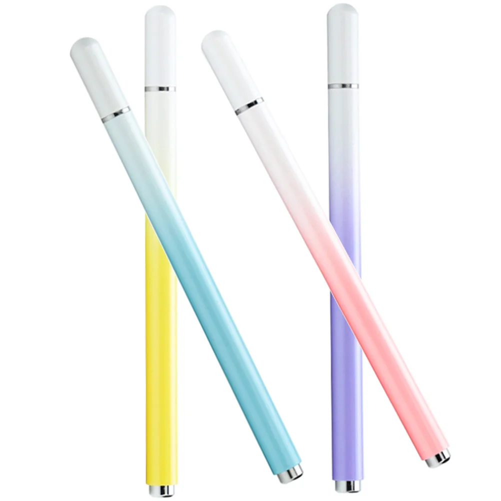 

4Pcs Color Gradient Stylus Pens Flexible Disc Tip Precision Writing Pen for Touch Screens Universal Tablet Smartphone Compatible