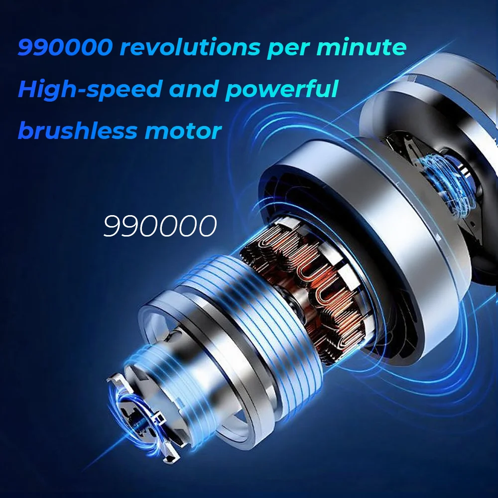 터보 제트 송풍기 990000RPM 브러시리스 모터 강력한 공기 송풍기 10000mAh 디지털 디스플레이 강한 바람 고속 터보 팬