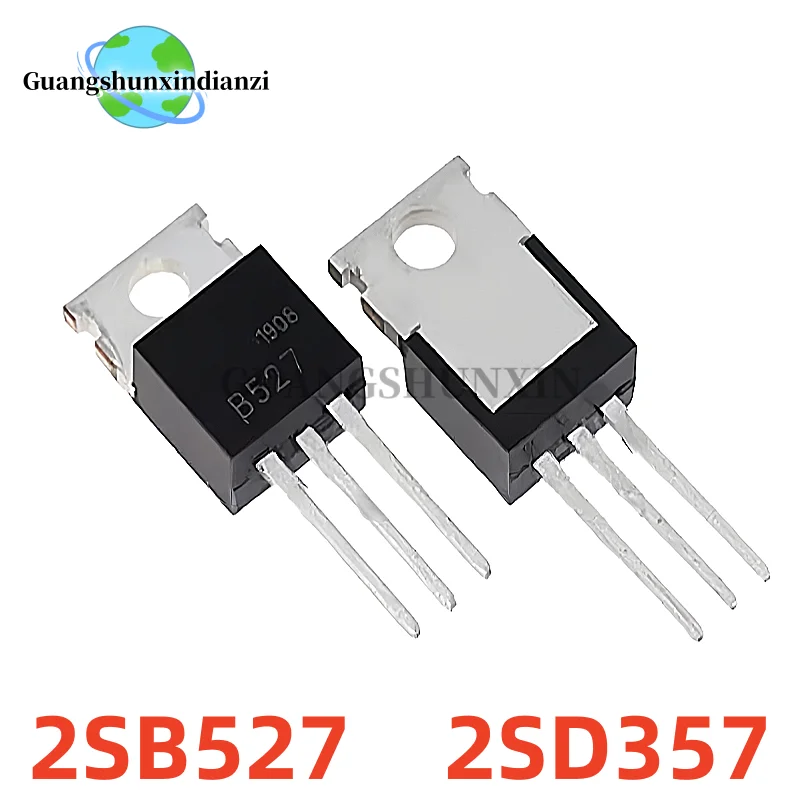 5pairs/10pcs 100% New Imported Original 2SB527 B527 2SD357 D357 TO-220 Power matching tube Best Quality In Stock