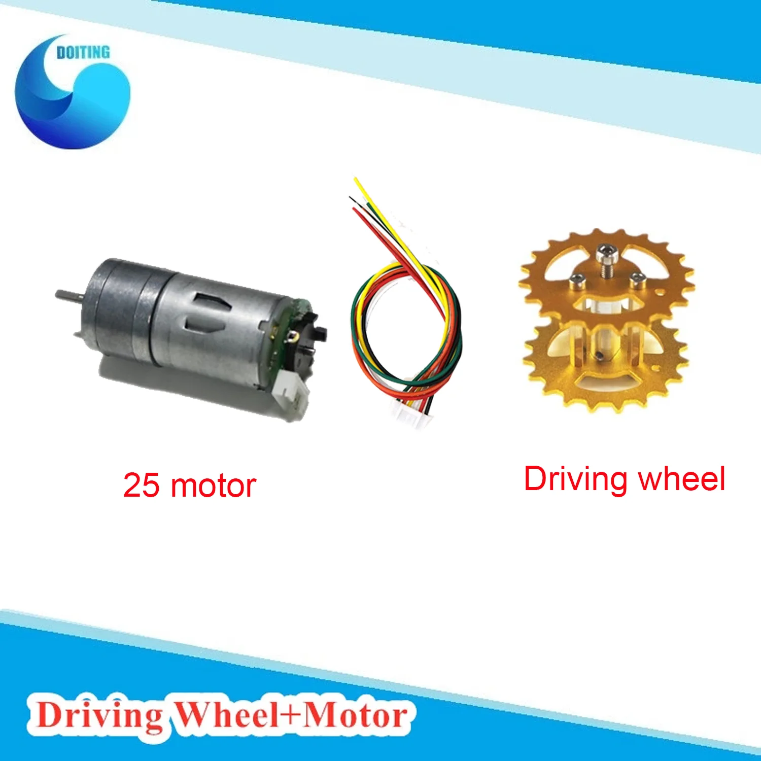 مجموعة واحدة عجلة القيادة المعدنية + محرك 25 مللي متر عجلة سبائك الألومنيوم + 4 محرك فاي لهيكل الخزان الزاحف لتقوم بها بنفسك لعبة تعمل بالريموت سيارة مجنزرة