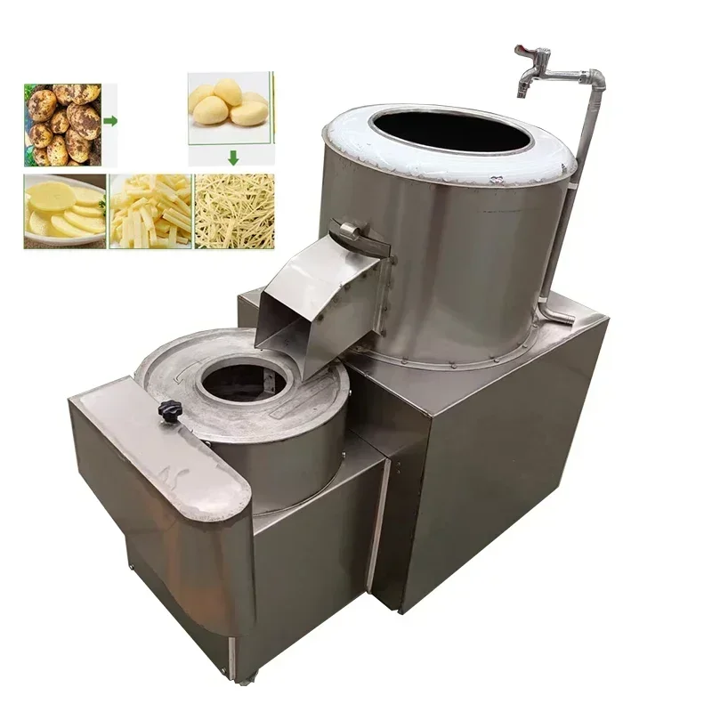 for Commercial Electric Potato Chip Washing and Slicing Machine Potato Slicer Potato Peeler and Cutter