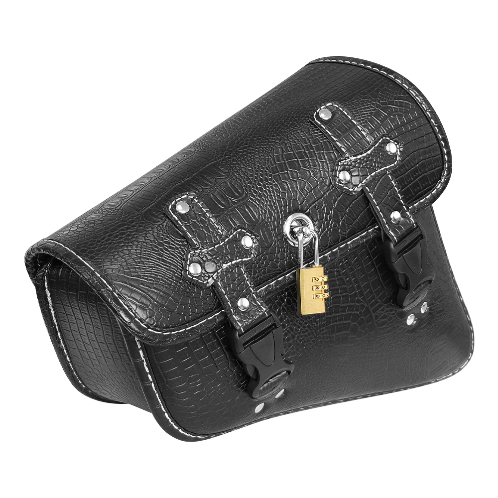 دراجة نارية Swingarm حقيبة الجانب الأيسر حقيبة منفردة ريترو الجلود سوينغ الذراع أكياس لنماذج سوفتيل داينا منخفضة رايدر دراجة نارية الملحقات