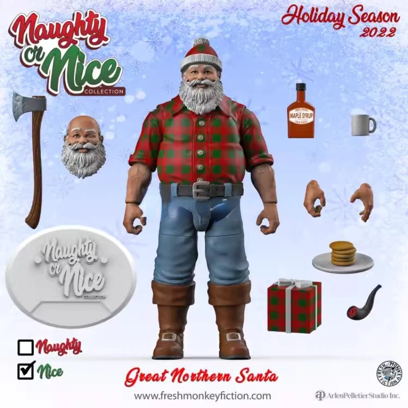 In Stock Fresh Monkey Fiction 1/12 Santa Claus Series 2 Wave Barbarians Jolly Frosty Old Man Full Set 7Inch Action Figure Model