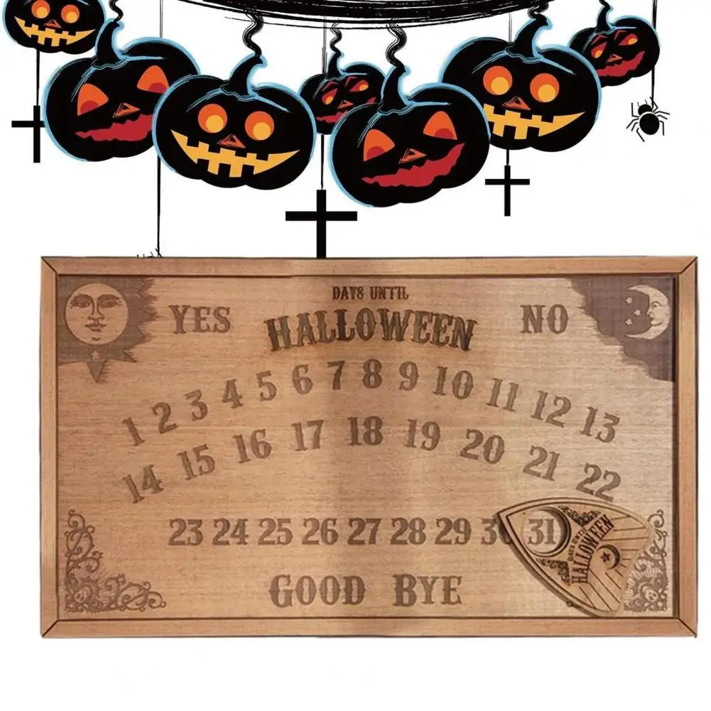 

Wooden Halloween Calendar Christmas Advent Calendar Festive Wooden Halloween Countdown Calendar Durable Reusable Home