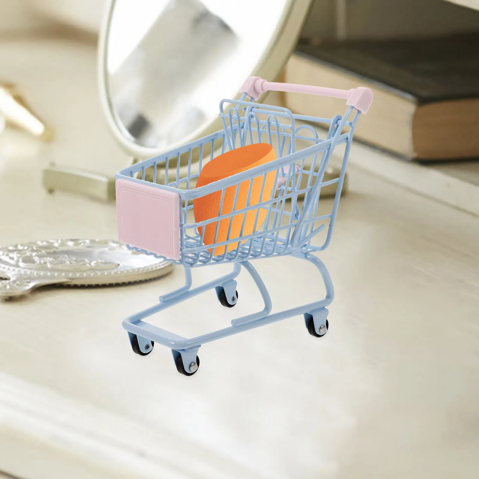 Winkelwagen Ornamenten Klein speelgoed Spelen Miniatuur Trolley Karren Baby Kleine Ambachtelijke opslag