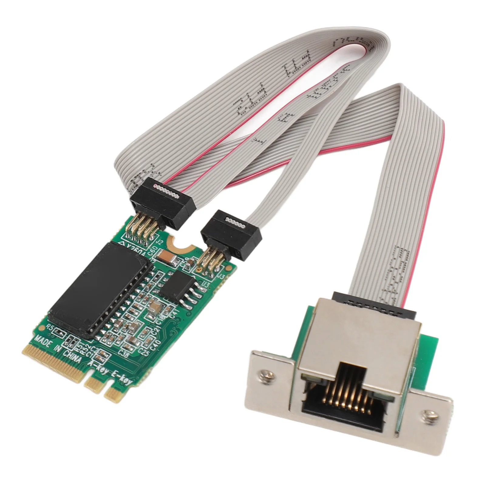 

Single Port Network Card M.2 A+E Network Card Bent Pin Gigabit Ethernet Single Port RJ45 Server Network Card with I210AT Chip