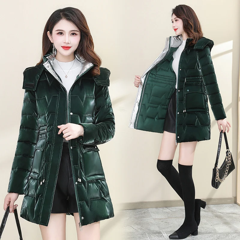 Female Jacket with Zipper for Women Loose Outerwear for Middle-aged Elderly Large Size Warm Clothing for Mom Winter Fashion 2024