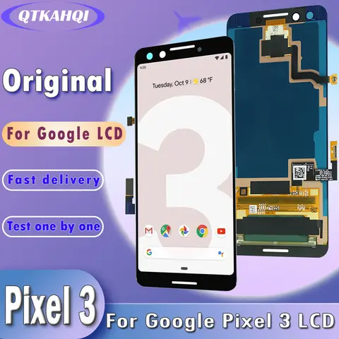 For Google Pixel 3 LCD Display Touch Screen Digitizer Assembly For Pixel 3 Screen With Frame Replacement Repair Parts