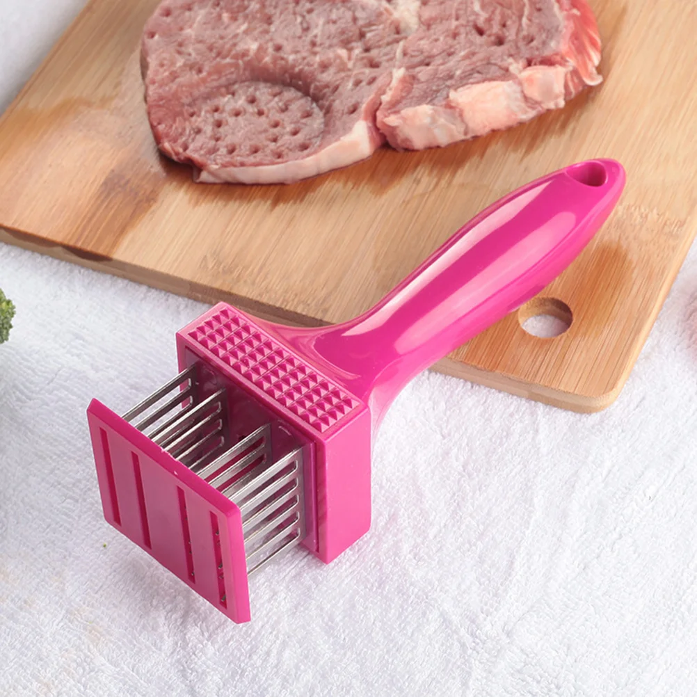 Stainless Steel Meat Tenderizer With Abs Handle Heavy Duty For Arthritis Easy Grip Left Right Hand Use Poultry Beef Fish Chicken
