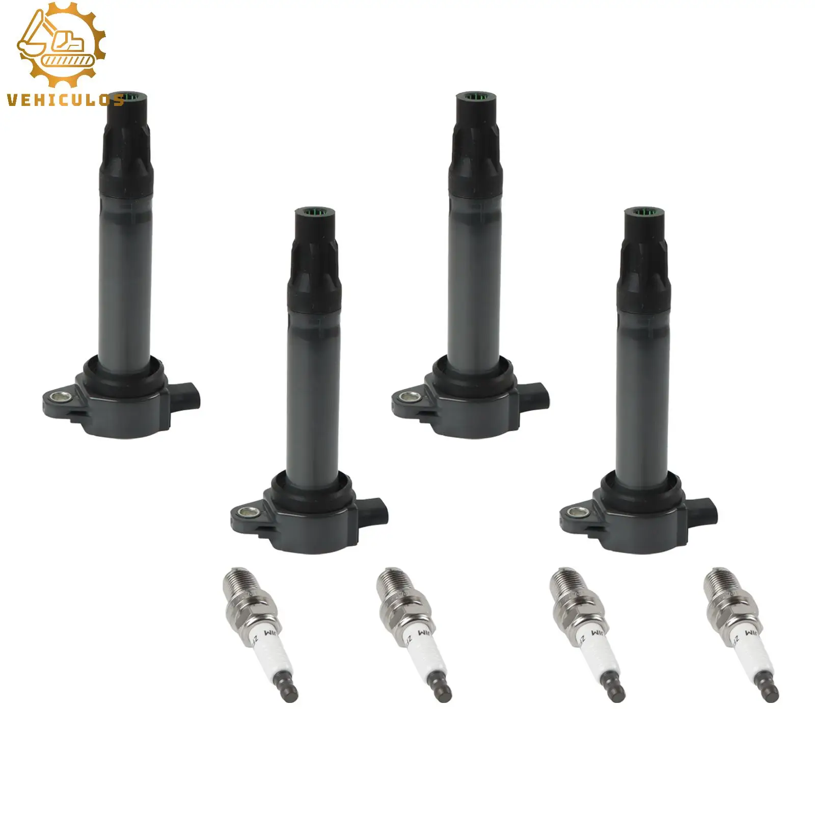 

4PCS Ignition Coil +4PCS Iridium Spark Plugs 4606824AB 4606824AC For Dodge Journey & Jeep Compass 2L 2.4L UF557 Car Accessories