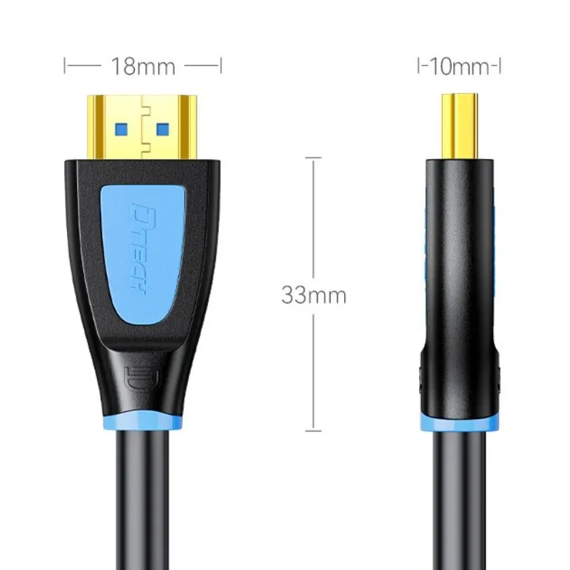 DTECH HD Video Cable 8m 4K 60Hz 1080P Resolution 18Gbps 2.0 Version HDMI-HDMI Cable