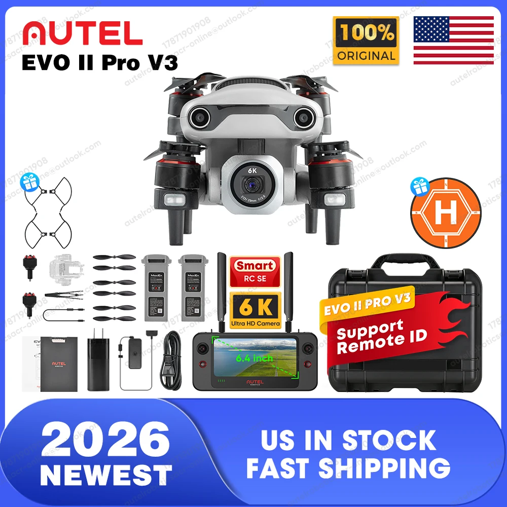

Профессиональный дрон с камерой Autel Robotics EVO II Pro V3, 4K, высокое качество, GPS, дальность передачи 25 км.