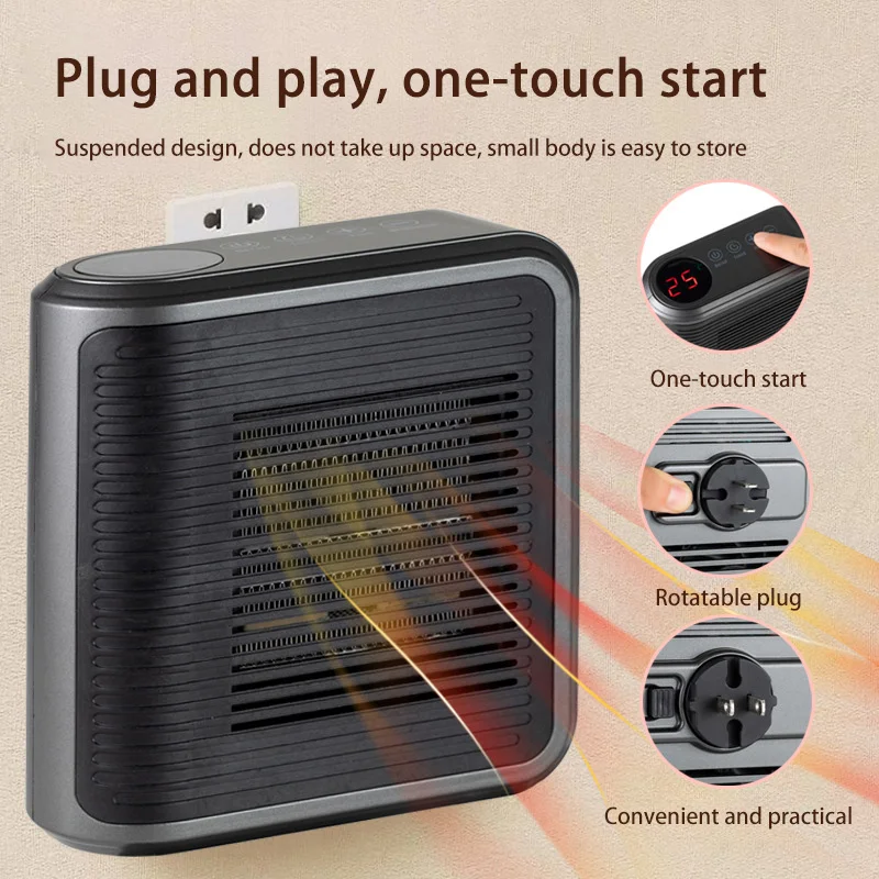 Xiaomi Multi-Function Electric Heater Bathroom Heating Fans Plug Wall PTC Ceramic Electric Heater Touch Timer Heater For Offices