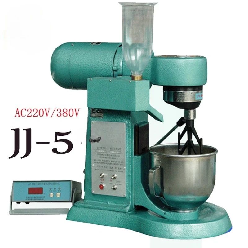New Style AC 220v / 380v JJ-5 cement mortar mixer type Cement mortar mixer cement mixer 5L plastic sand machine