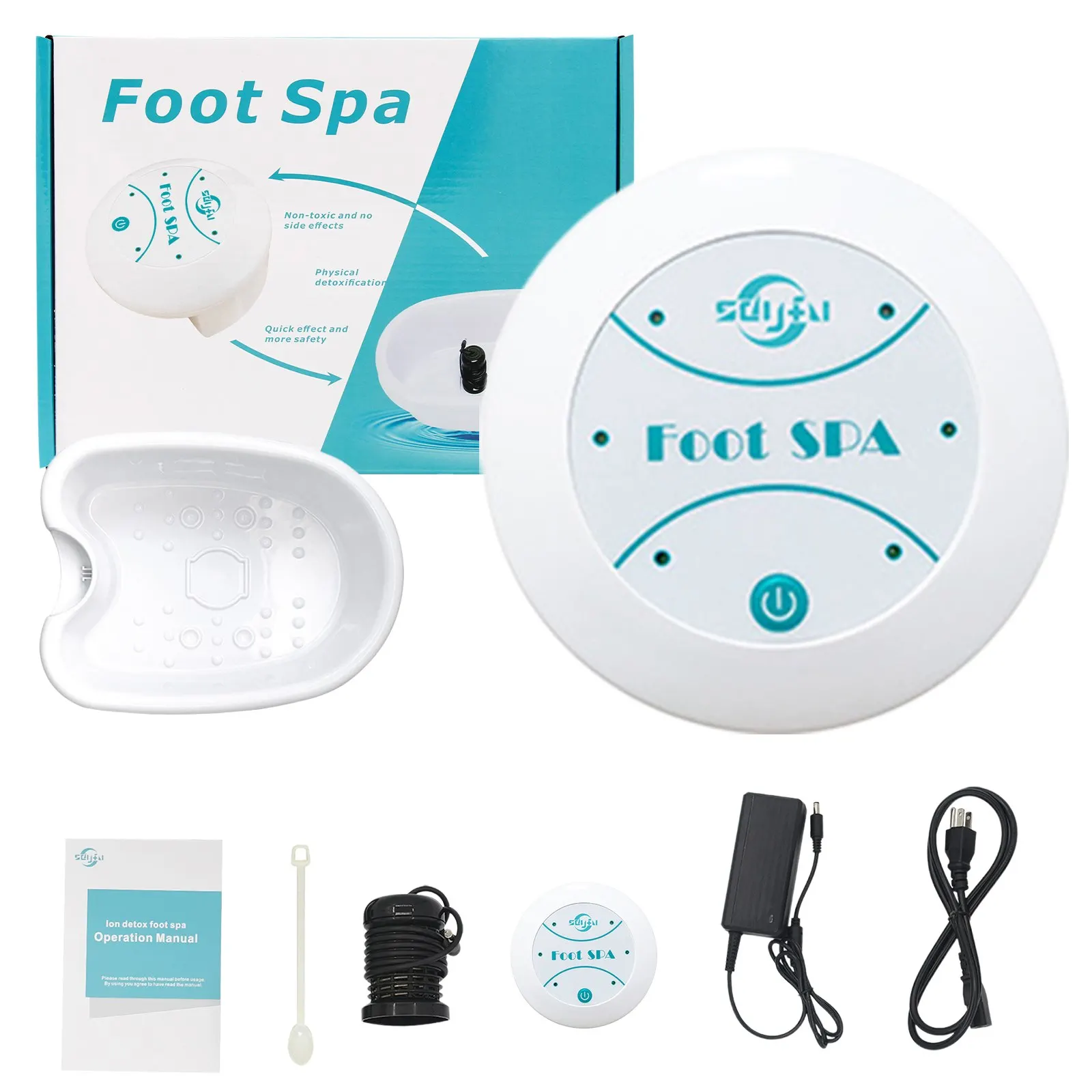 Detox Ion Elektrische Voetspa Bad Massager Machine Voetbad Reiniging Voetspa Vibrerende Whirlpool Verzorging Arrays Aqua Gezondheidstherapie