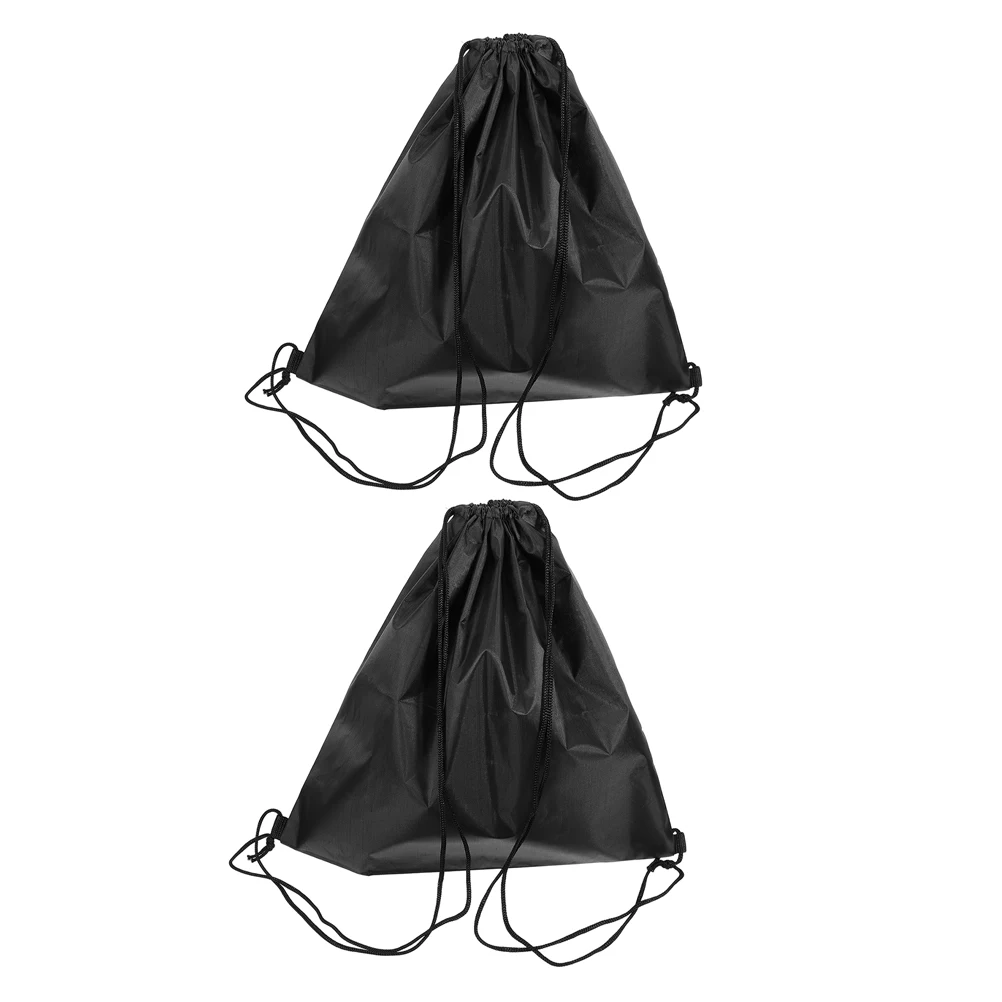 2 pçs resistente saco de cordão oxford pano saco para motocicleta ginásio esportes viagem acampamento proteção desenhar corda mochila