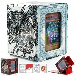 Blue-Eyes White Dragon Card Deck Box MTG Commander Display Magie Fab Ygo Dnd Rechtschreib karten Ptcg TCG passt 100 Doppel arm karten