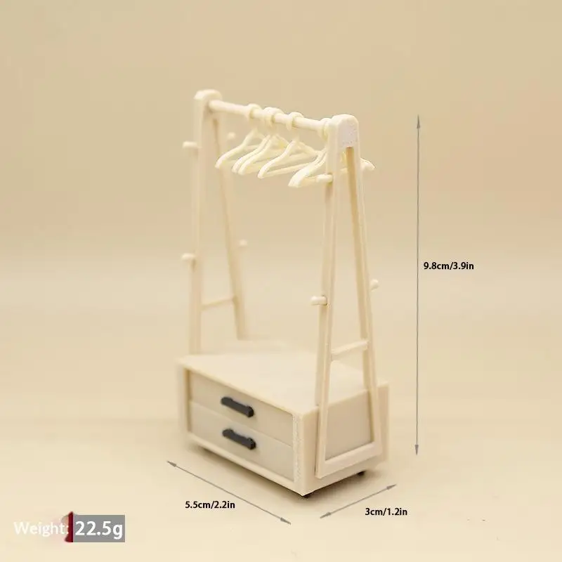 2026 NEW 1PCS Miniature Furniture Mini Clothes Hanger Dry Rack 1 Set Dollhouse Model Apparel Hanger Doll House Decor Accessory - view 6