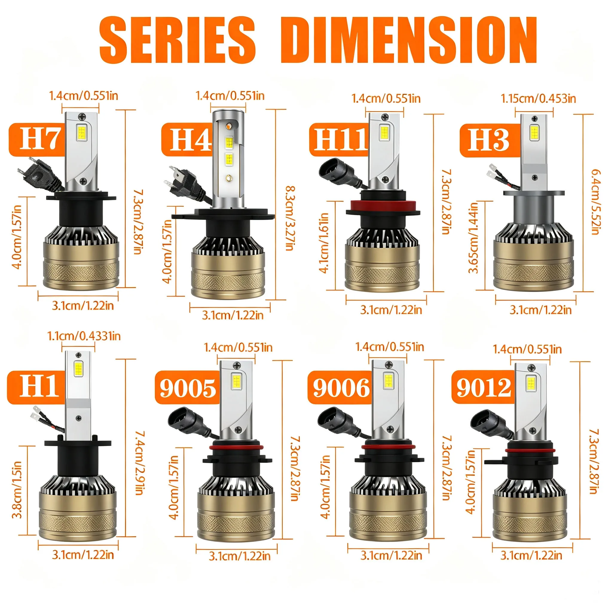 Heyword High Power CSP H4 H7 LED 390W 129000LM H1 H8 H9 H11 Car LED Light Bulbs 9005 HB3 9006 HB4 9012 HIR2 Auto Fog Lamp 6000K image 6