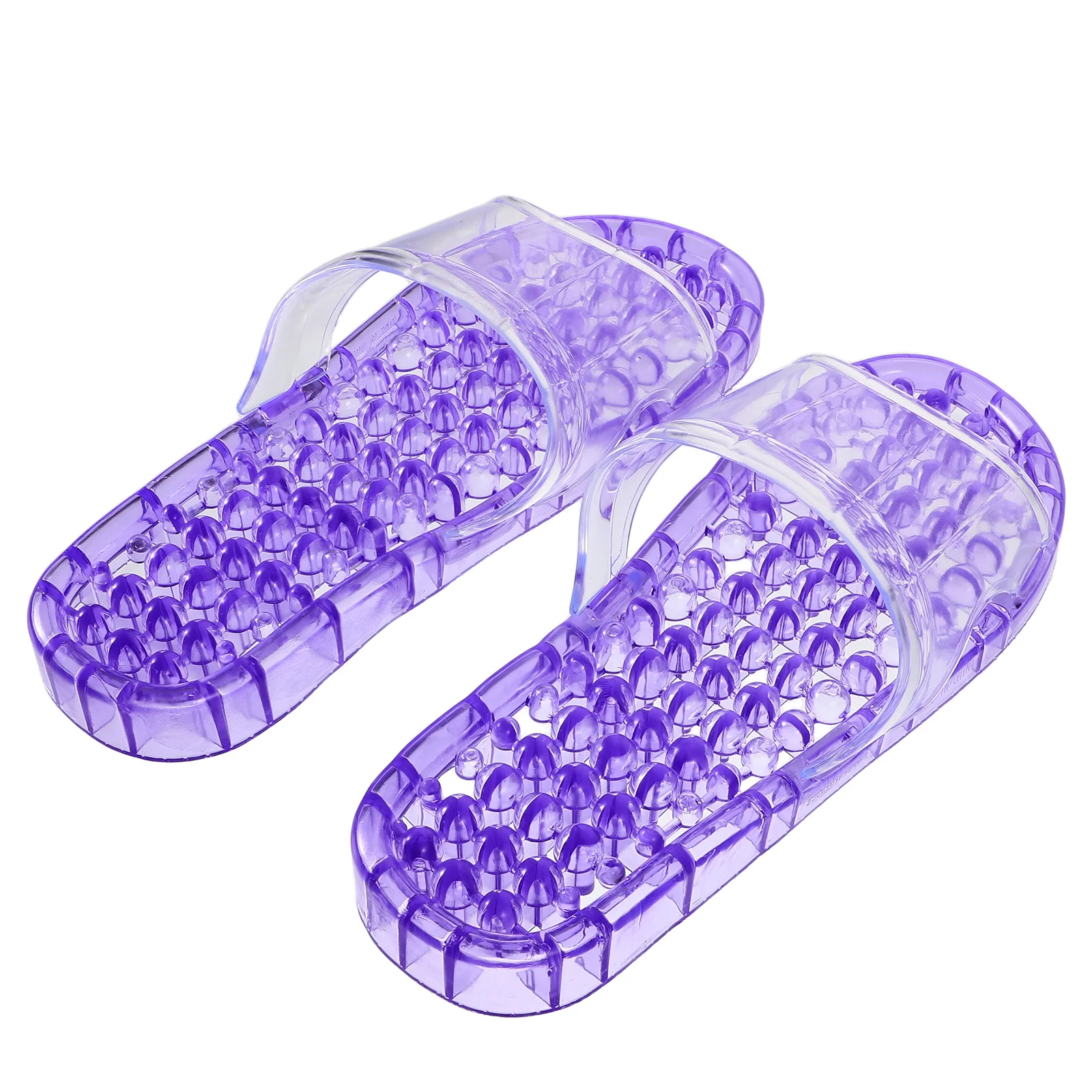 

1 Pair Crystal Massage Slippers Unisex Pvc Non-Slip Bath Spa Home Indoor Comfortable Washable Slippers For Women Men
