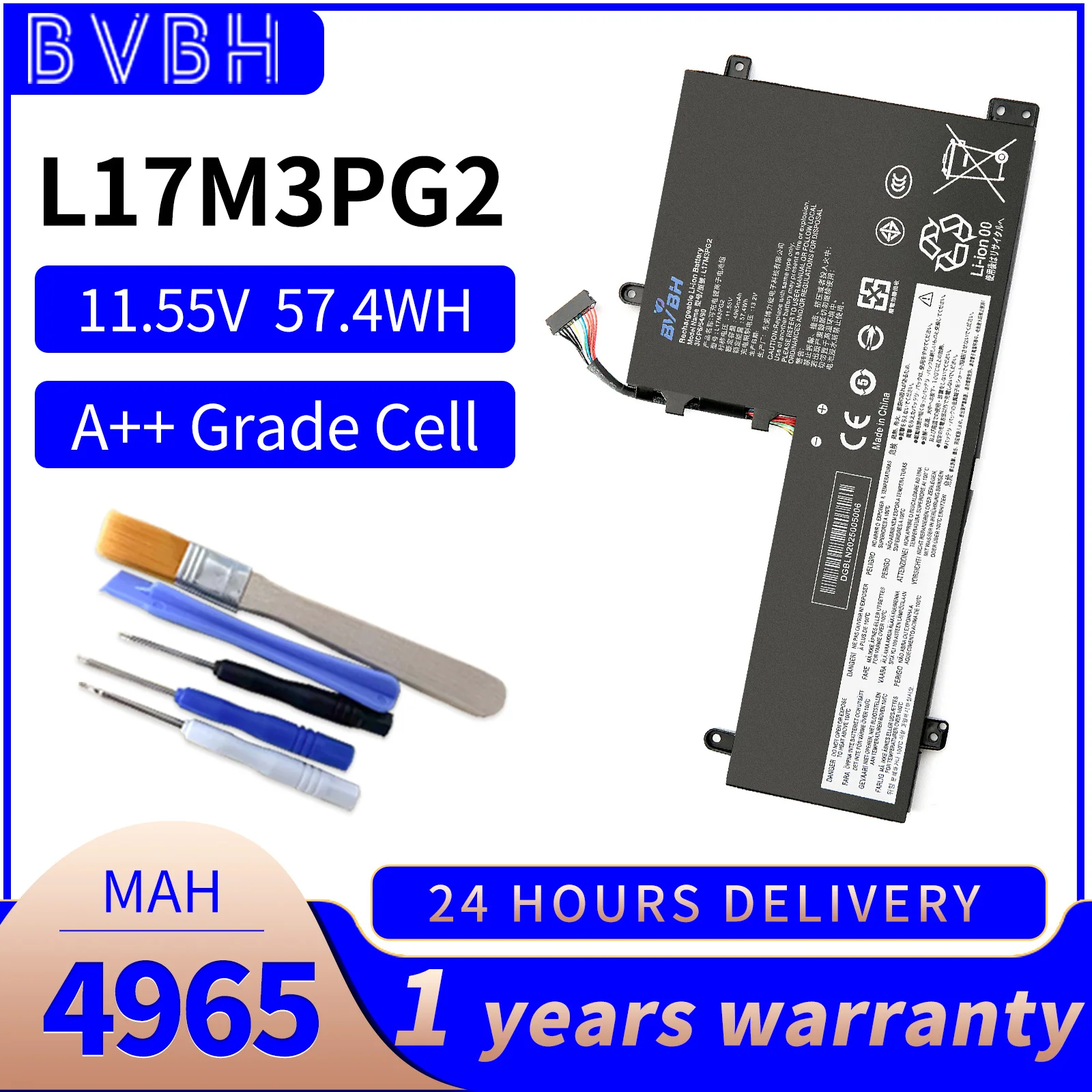 

BVBH L17M3PG2 Replacement Laptop Battery for Lenovo Y530/Y540/Y7000/Y7000P LegionY740-151CH/L17L3PG1/L17M3PG3/L17C3PG1 battery